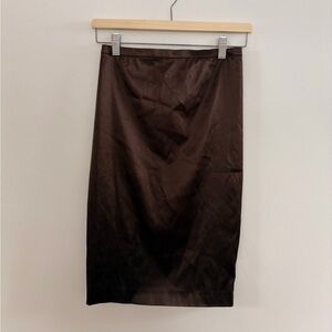 Dolce & Gabbana Dark Brown Pencil Skirt